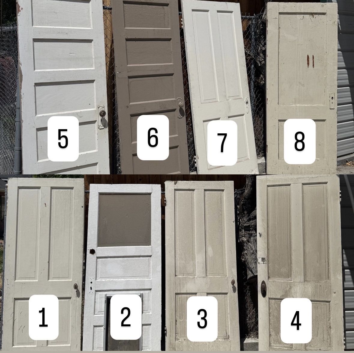 Antique Vintage Wooden Old Doors $75-$125 (measurements in description)