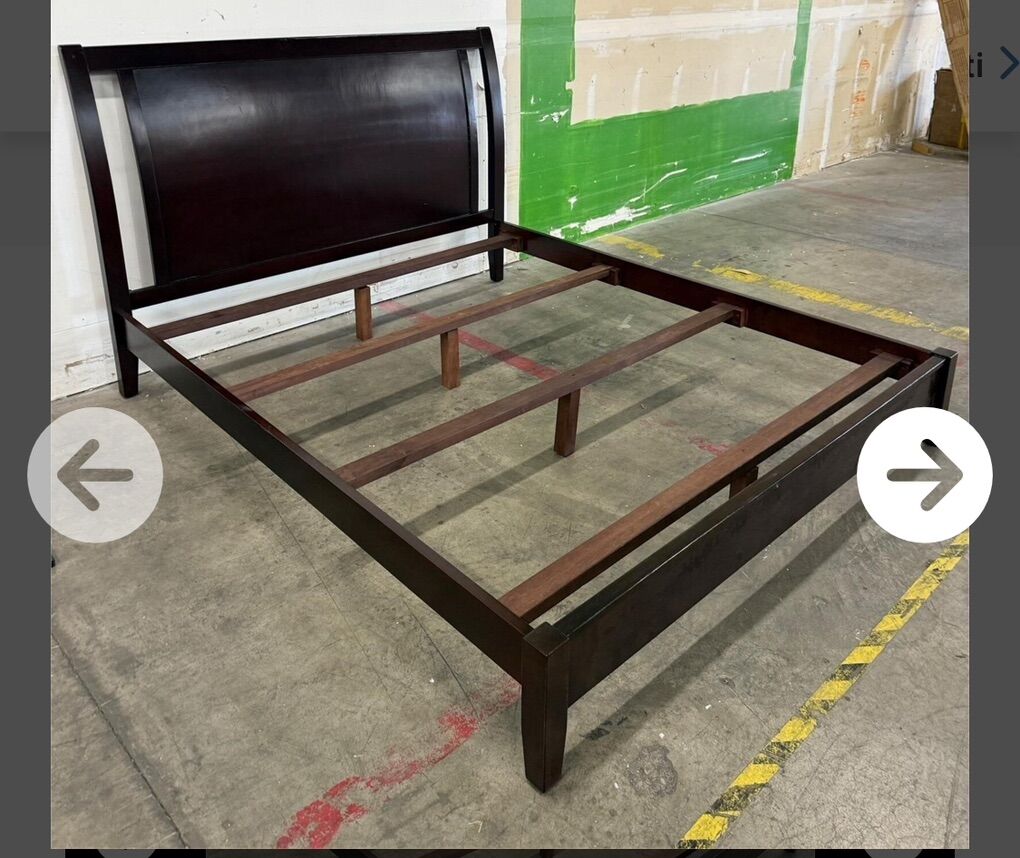 Californa King Royola Solid Wood Bed Frame, New