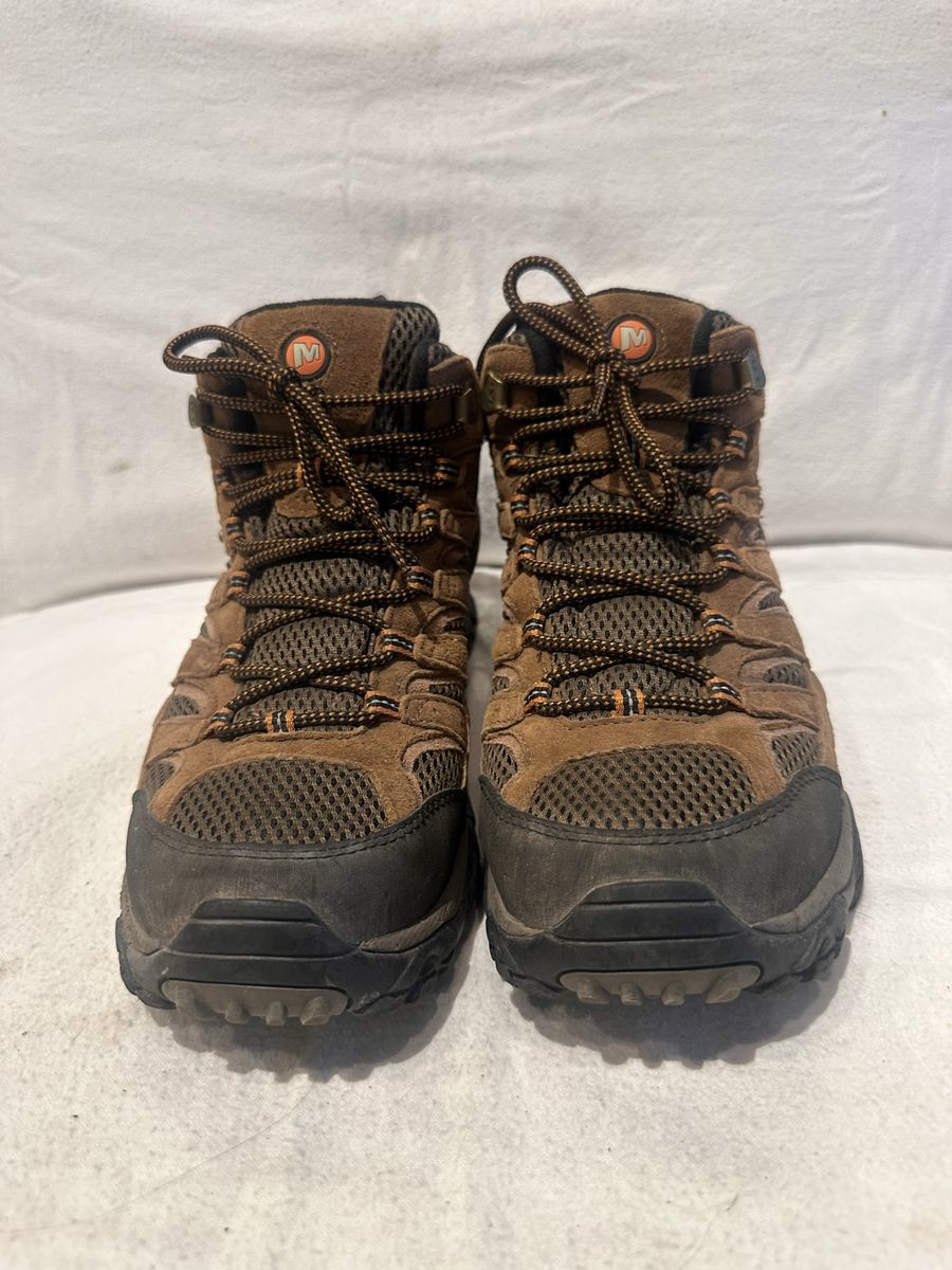 Merrell men’s size 9 or EU 43 Brown mesh and Leather Wtrprf hiking boots