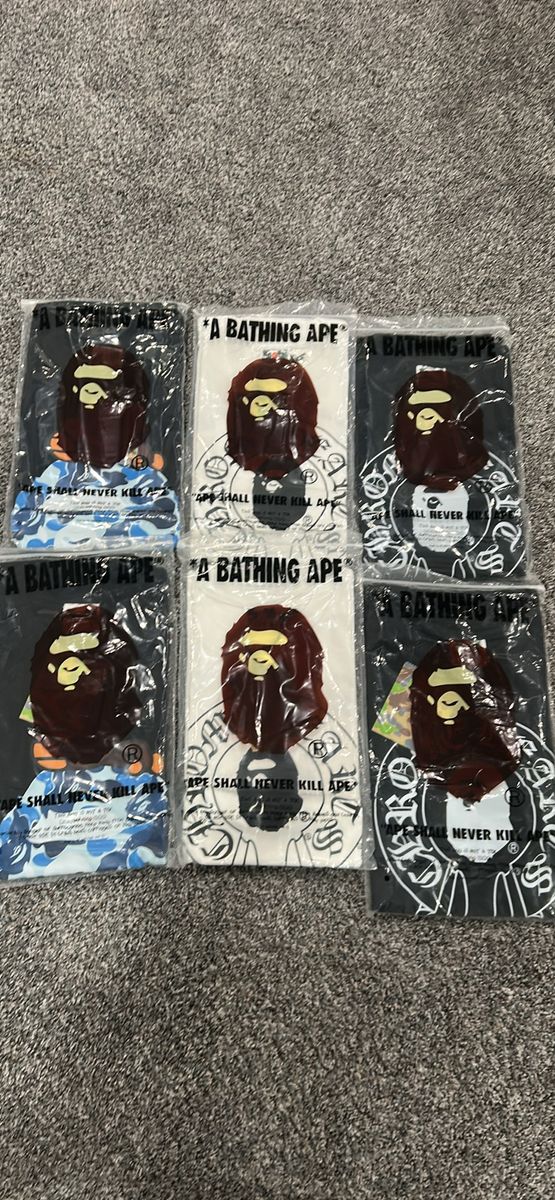 New A Bathing Ape (BAPE) Ape Head T-Shirts - (L & M)