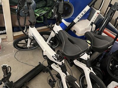 JupiterBike Foldable E-Bike - White Electric Bicycle, Compact & Portable