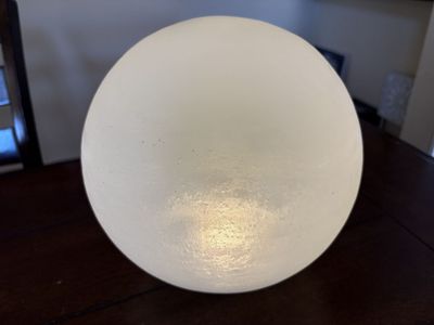 New Large Round Glass Tabletop Sphere w/ LED Bulb