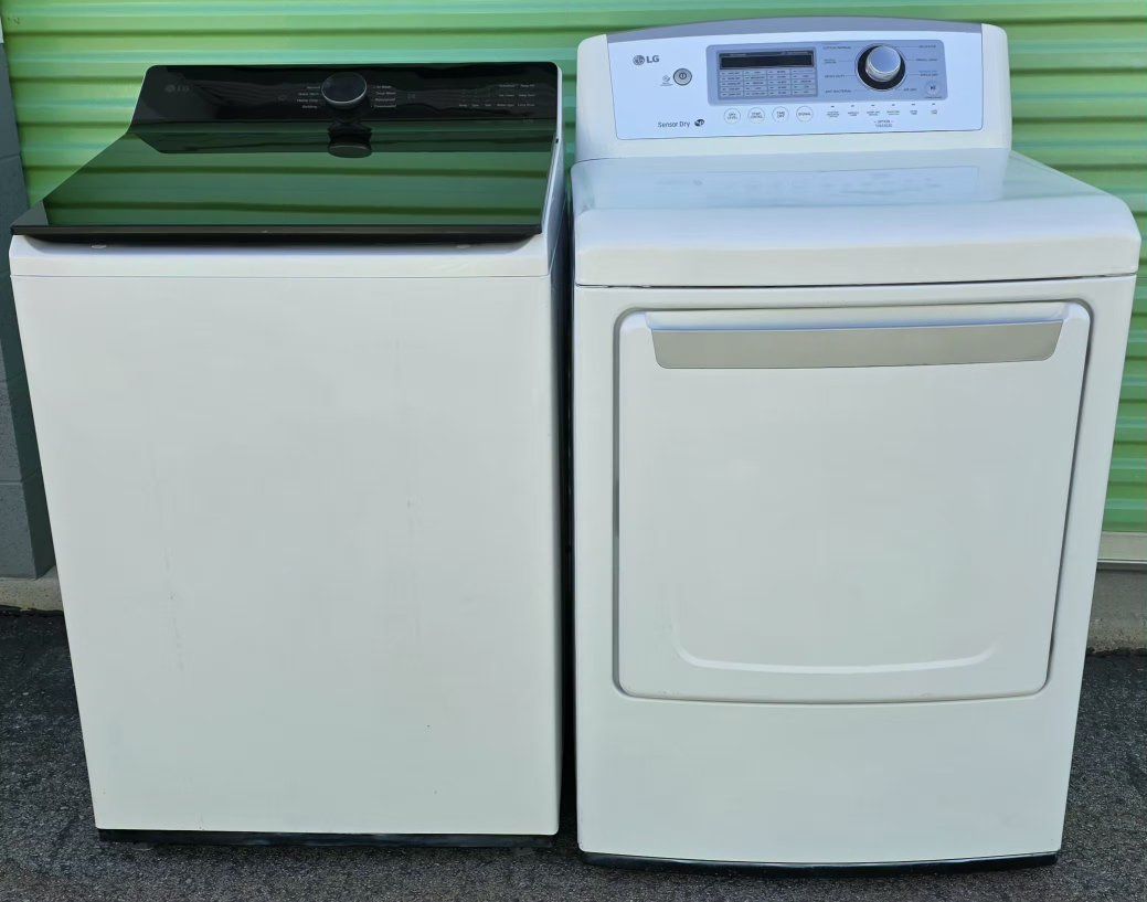 Lg topload washer &electric dryer set