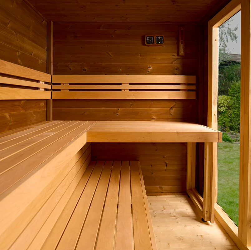 Custom indoor/outdoor saunas