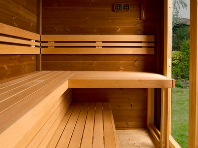 Custom indoor/outdoor saunas