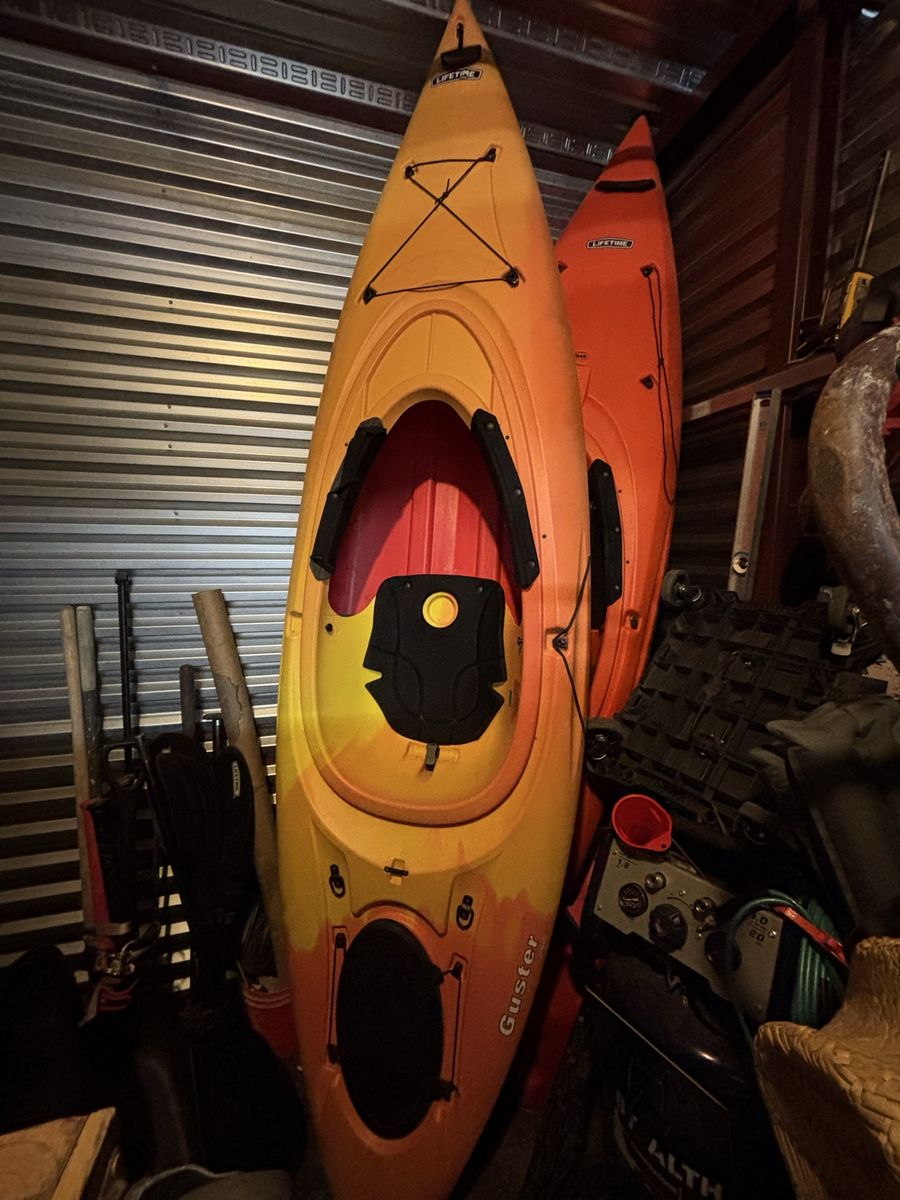Lifetime Guster Sit-Inside Kayak - Yellow/Orange $250 for one or $485 both