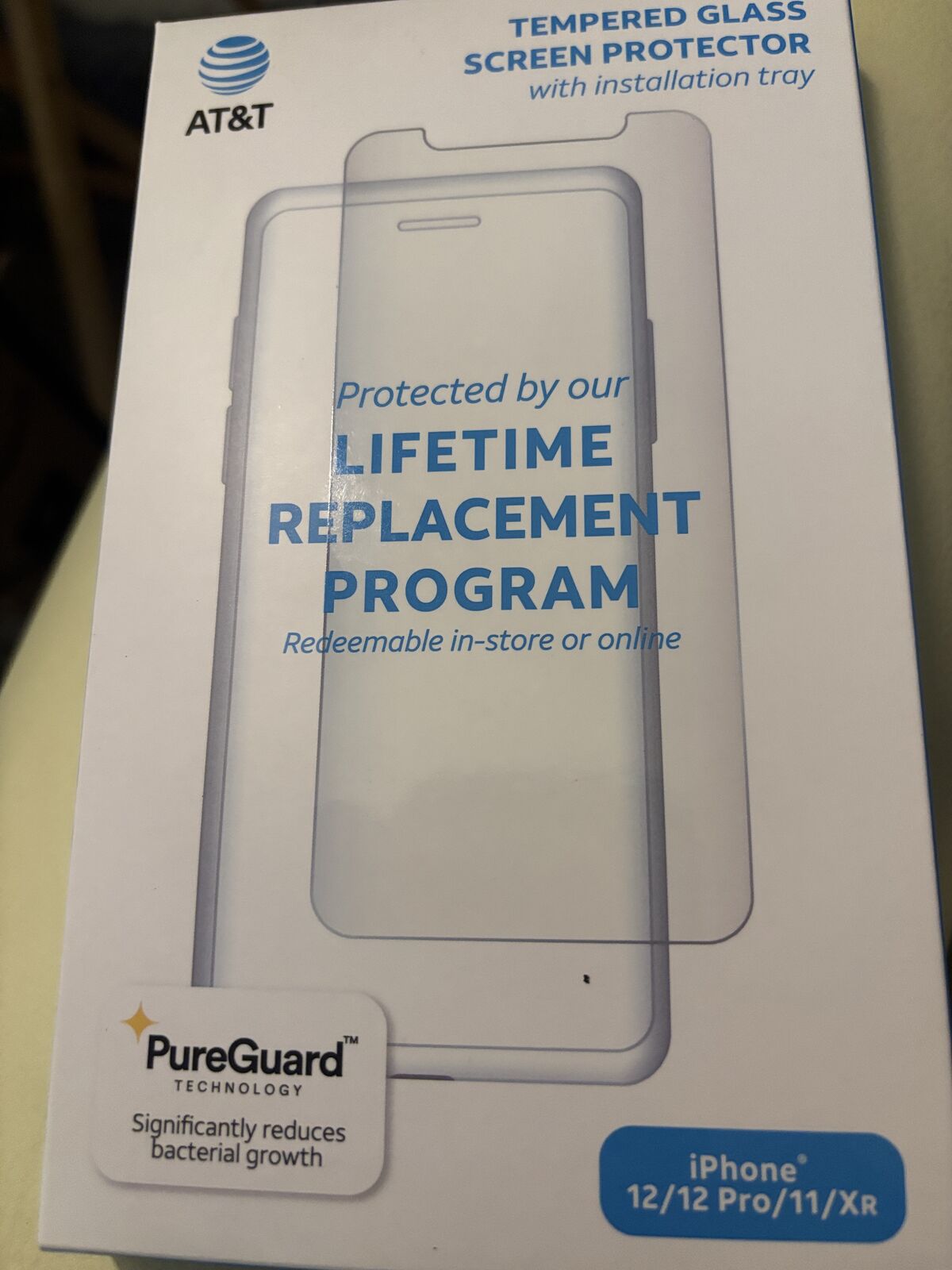 # AT&T Tempered Glass Screen Protector For iPhone 12/12 Pro and 11/XR (Brand New Sealed)