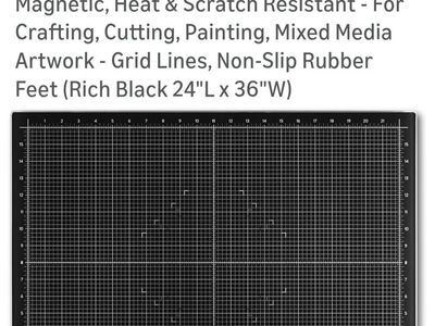 New GLASSBOARD STUDIO Rich Black Glass Craft Mat (18" x 24")