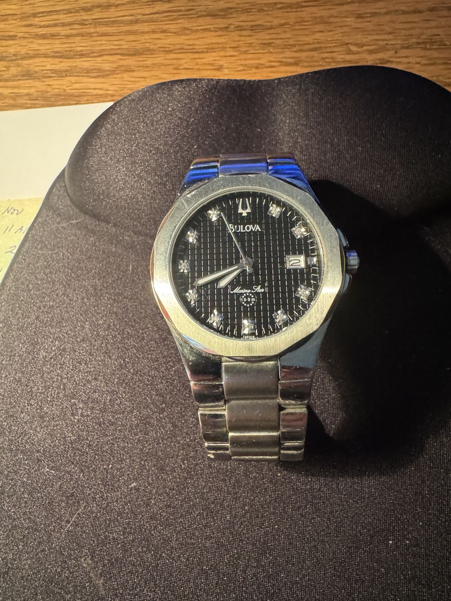 Bulova Watch With Diamond Numbers