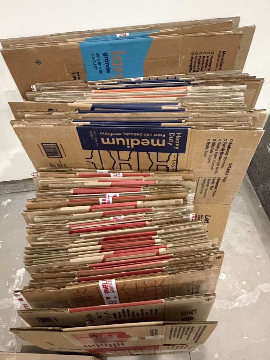 FREE -- Moving materials (boxes, paper, bubble wrap, etc)