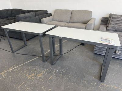 (8) COSTCO TRESANTI ADJUSTABLE HEIGHT DESKS W/ LED LIGHTS