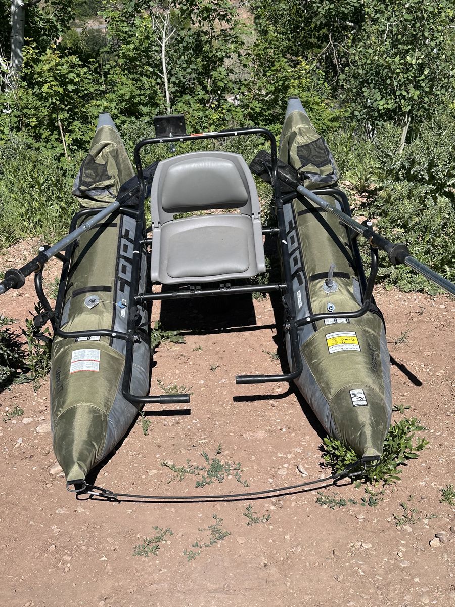 Colorado XT Inflatable Pontoon Fishing Boat Sage/Gray