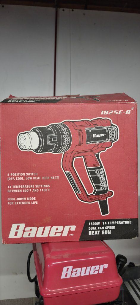 Bauer 1600W Dual Fan Speed Heat Gun Model 1825E-B