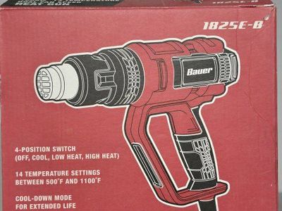 Bauer 1600W Dual Fan Speed Heat Gun Model 1825E-B
