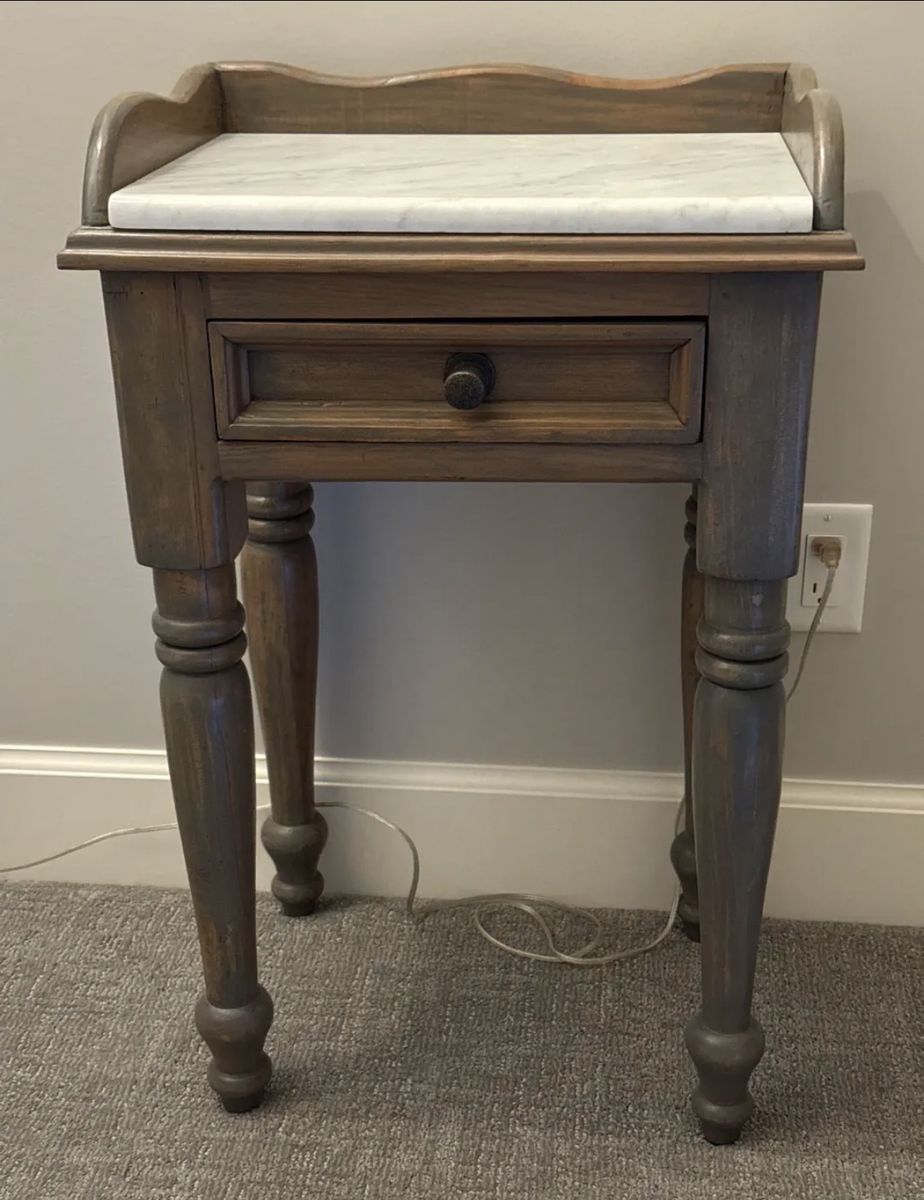 Marble top side table