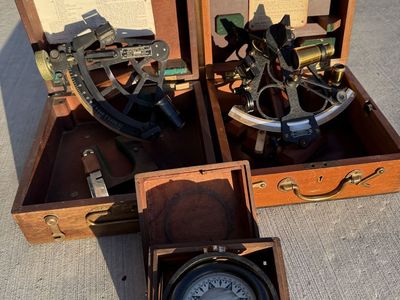 WWII Nautical Navigation Instrument Set