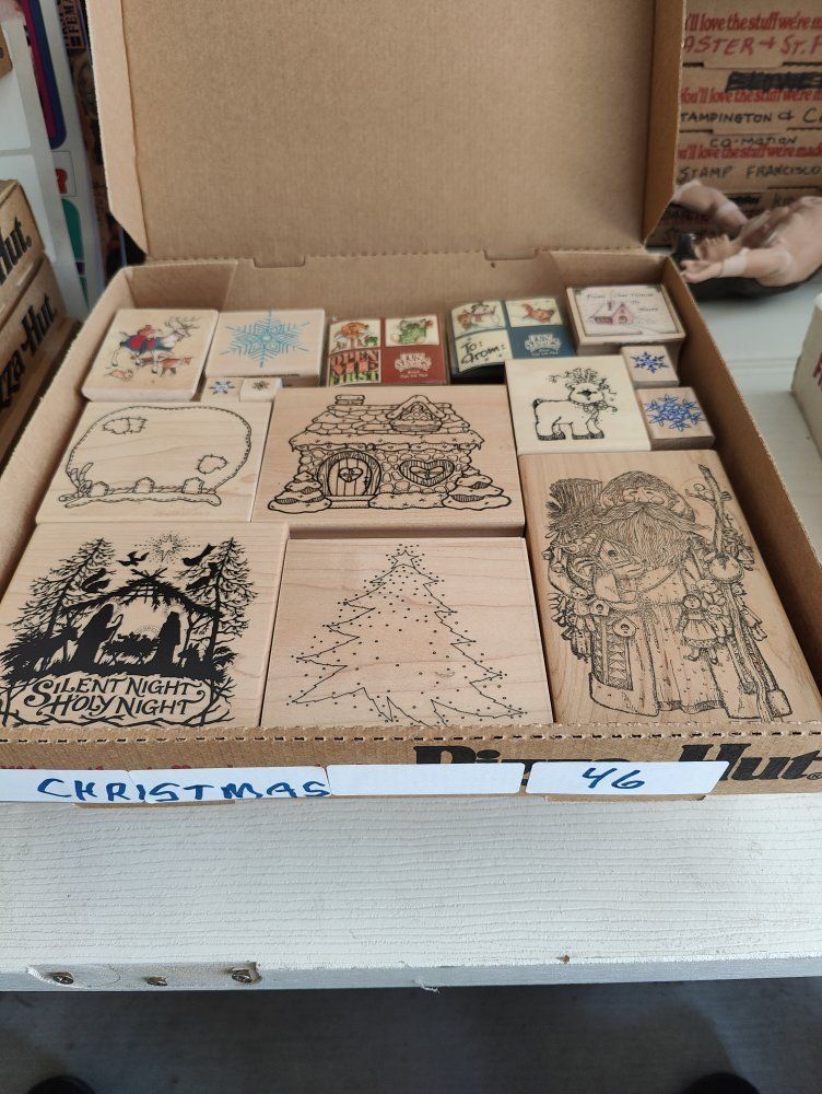 Box #46 of 65, New, old stock rubber stamps, designed mainly for people that like to make their own greeting cards.