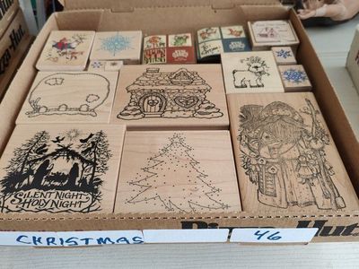 Box #46 of 65, New, old stock rubber stamps, designed mainly for people that like to make their own greeting cards.