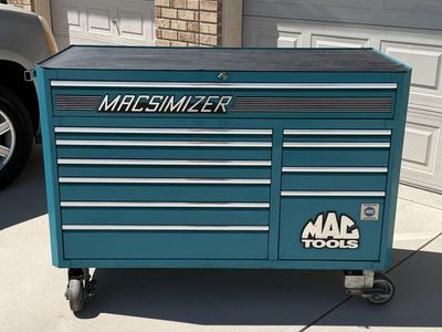 Mac Tools Macsimizer Tool Box Toolbox Cab Chest MB1300 Teal 27” Deep 60” Wide 47” Tall READ!