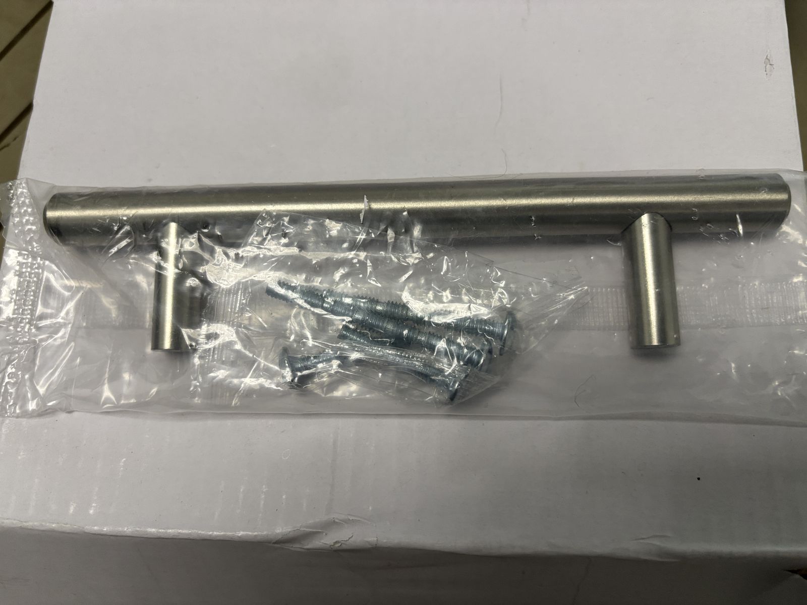 @+ Kitchen Cabinet Pulls Handles Brushed Nickel 6 inch, 3-3/4 inch Hole Center