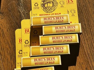6x Burt’s Bees Beeswax Lip Balm