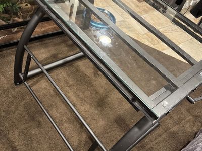 Glass art desk