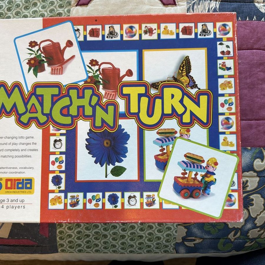 Match'n Turn Lotto Game (by Orda) - Age 3+, 2-4 Players, Visual & Motor Skill Development