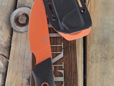 Benchmade Raghorn Hunting Fixed Blade Knife Carbon Fiber (4" Orange) 15600OR