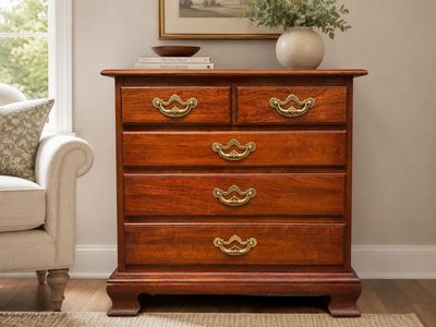Vintage Thomasville Solid Wood 4-Drawer Nightstand / End Table