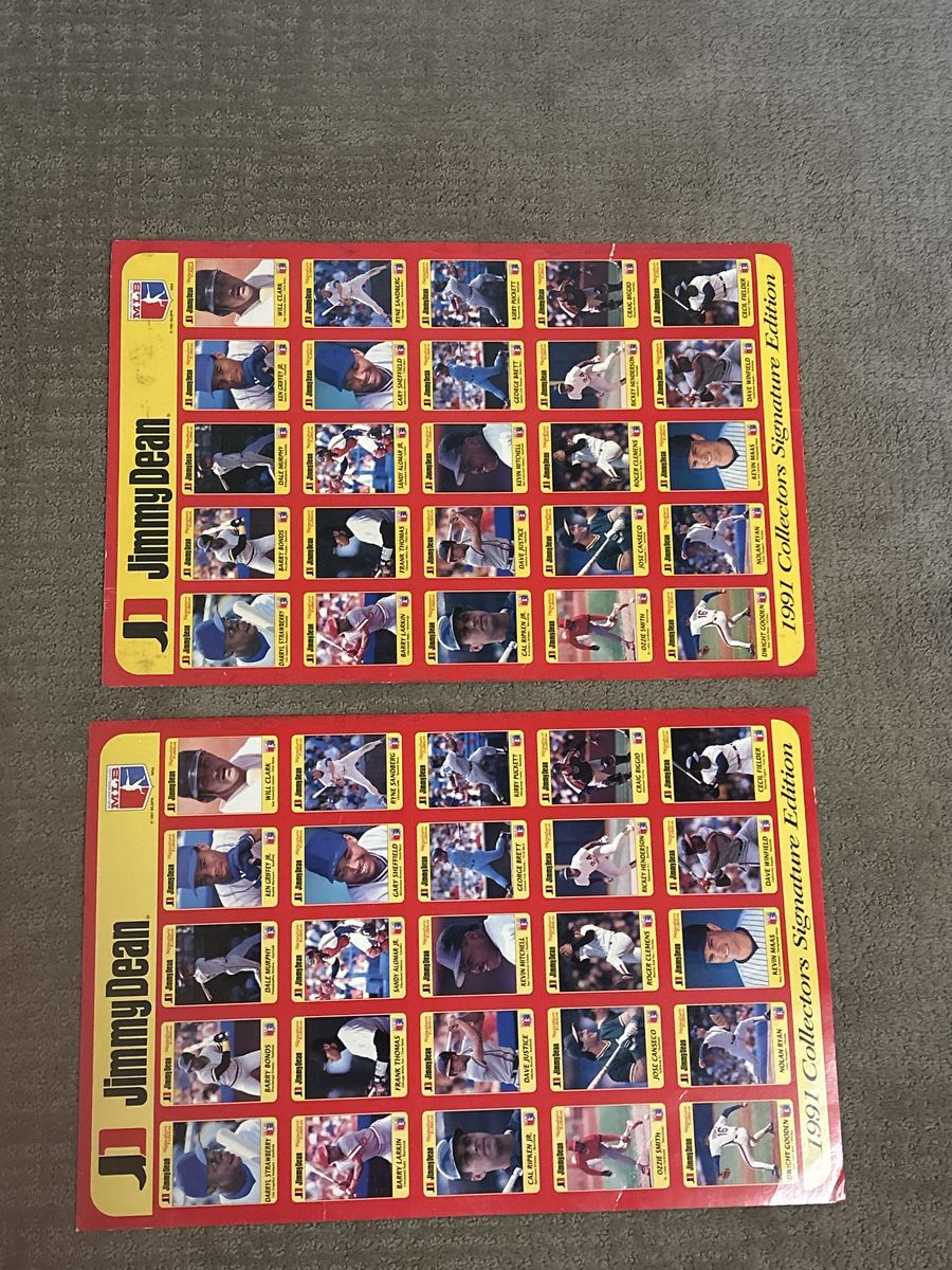 2 Uncut Card Sheets Rare