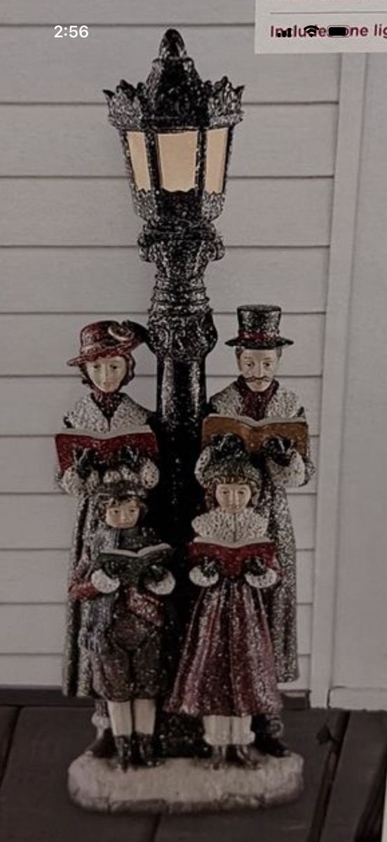 New Holiday Time 18-Inch Light-Up Carolers Resin Tabletop Christmas Decoration