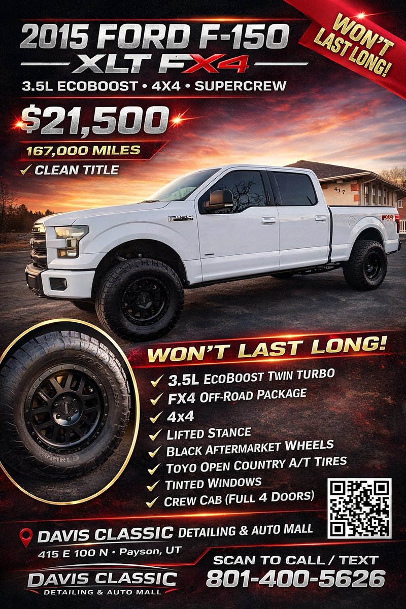 2015 FORD F150 XLT