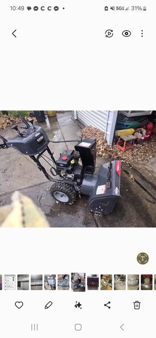Briggs and Stratton snow blower