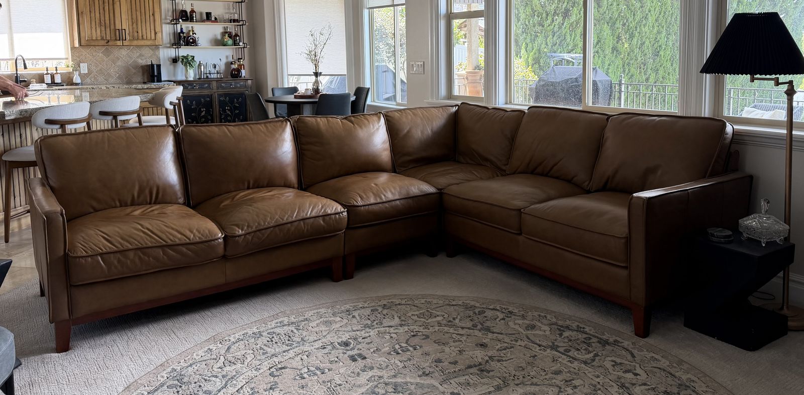 Leather Italia Newport sectional couch