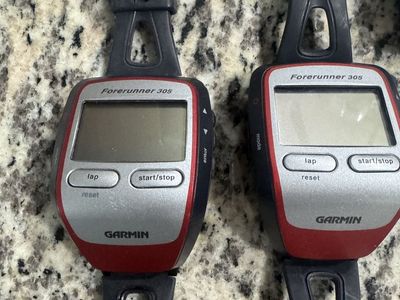 Garmin Forerunner 305 GPS Watch Lot - 2 Units with Heart Rate Strap and Charger in box