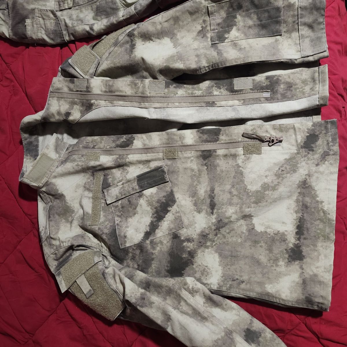 Camo uniform jacket and pants