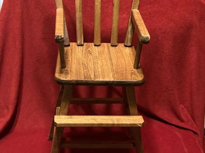 Vintage Wooden Doll High Chair