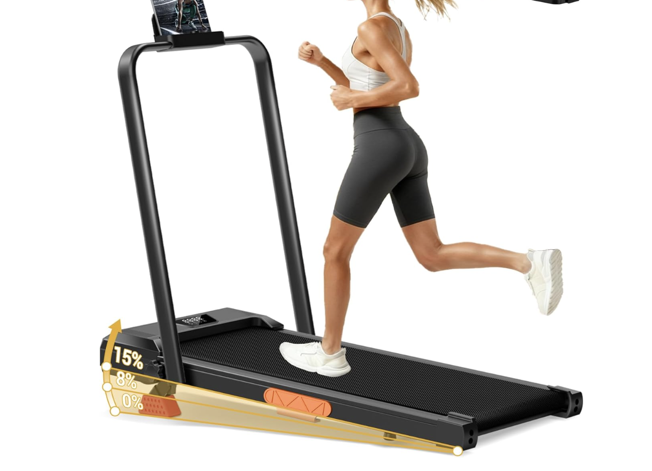 New in Box Walking Pad Treadmill with 15% Incline 2.5HP Foldable Under Desk Walking Pad