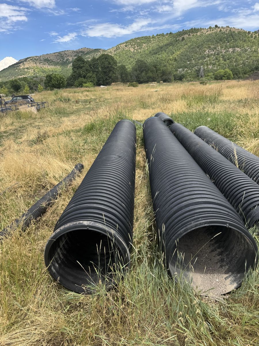 Corrugated Black Drainage Pipe - Large Diameter Culvert Sections