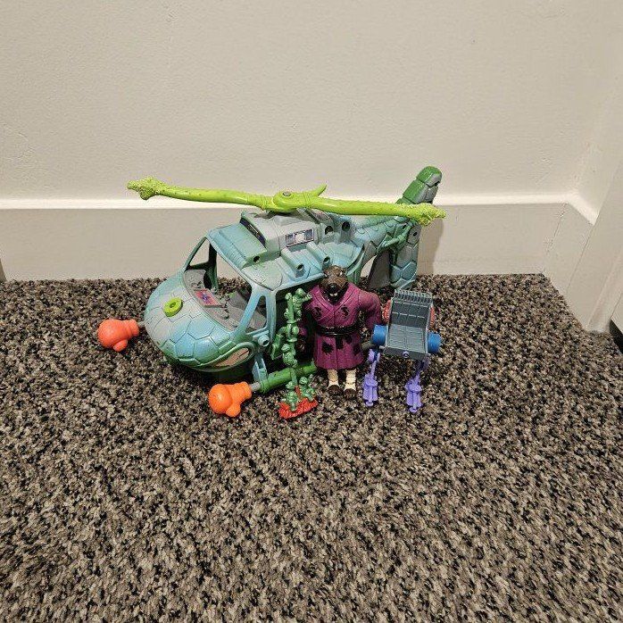 Vintage TMNT Ninja Turtles Helicopter Lot