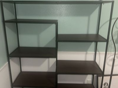 Modern Industrial Bookshelf / Storage Shelf – Wood