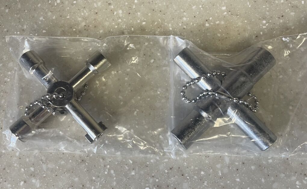 Hayatooly 4-way Sillcock Utility Keys.