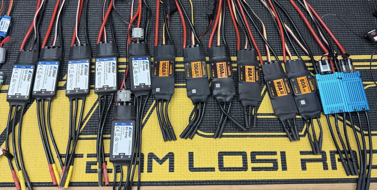 Mixed Lot E-Flite & Freewing 80A/100A RC Brushless ESCs - Speed Controllers