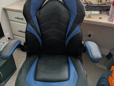 Black & Blue Gaming Chair - Ergonomic Adjustable Office Swivel Chair