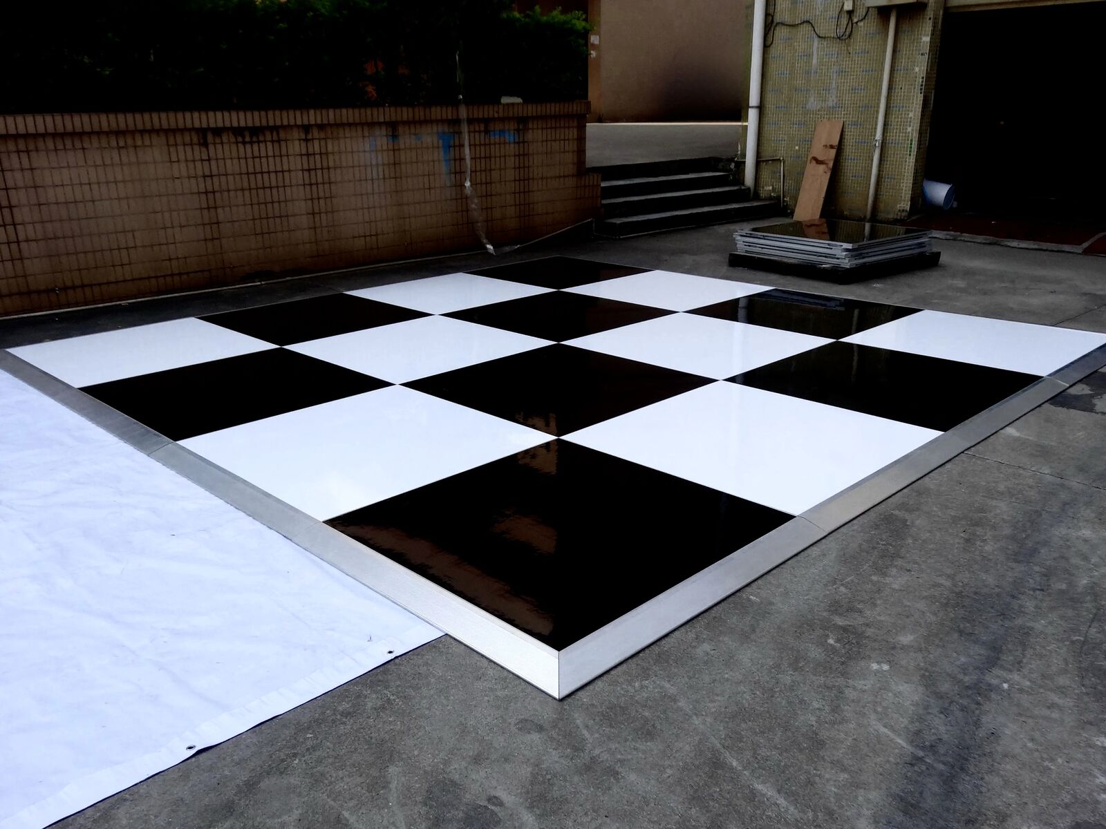 Black & White Checkerboard Dance Floor - For Rent