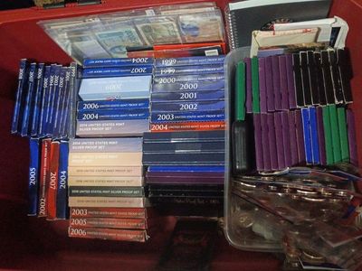 Silver and clad Proof sets, mint sets c&c sets