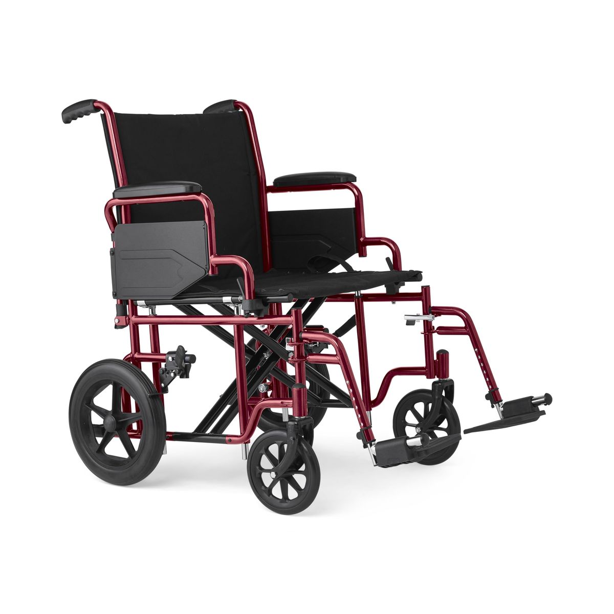 New Medline Bariatric Transport Chair for Adults and Seniors, Supports up to 450 lbs, Extra-Wide 22" Seat