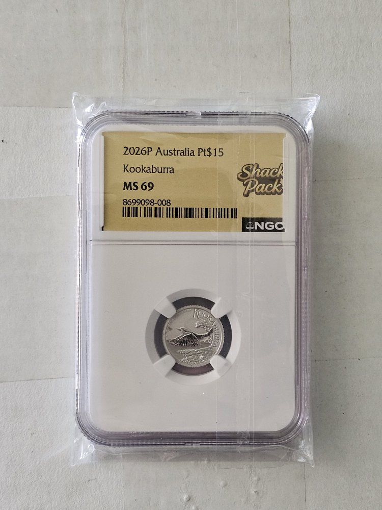 2026P Australia Platinum Pt $15 Kookaburra NGC MS-69