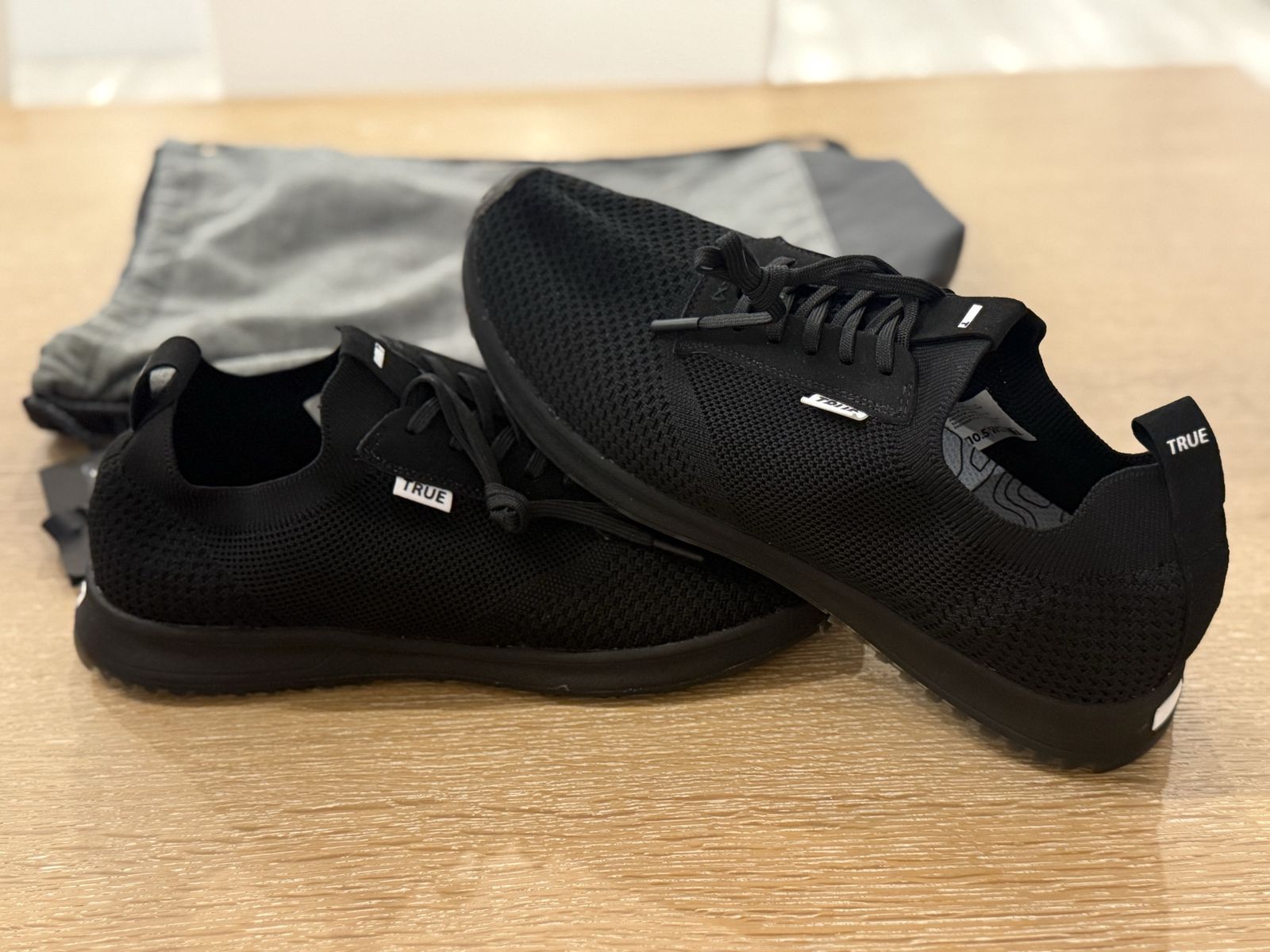 TRUE Linkswear Knit II Pure Black Knit Golf Sneaker Golf Shoe Size 10.5