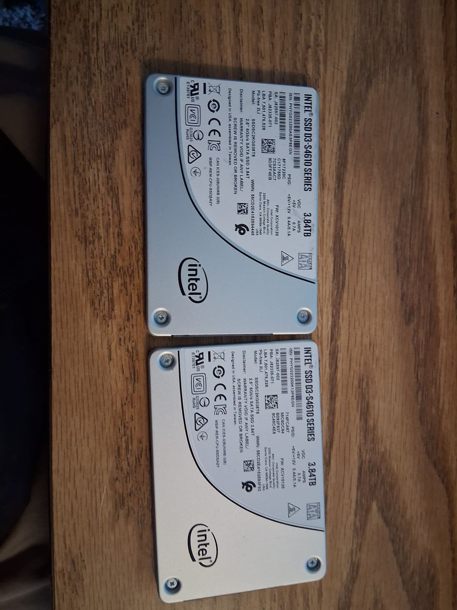 Intel SSD D3-S4610 Series 3.84TB Enterprise SATA SSD